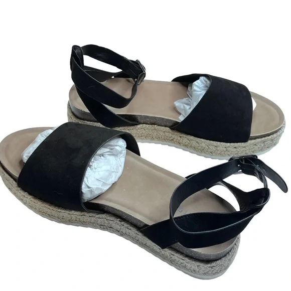 Torrid NWT Double Strap Esp Rope Platform Sandals 12 - Picture 13 of 16